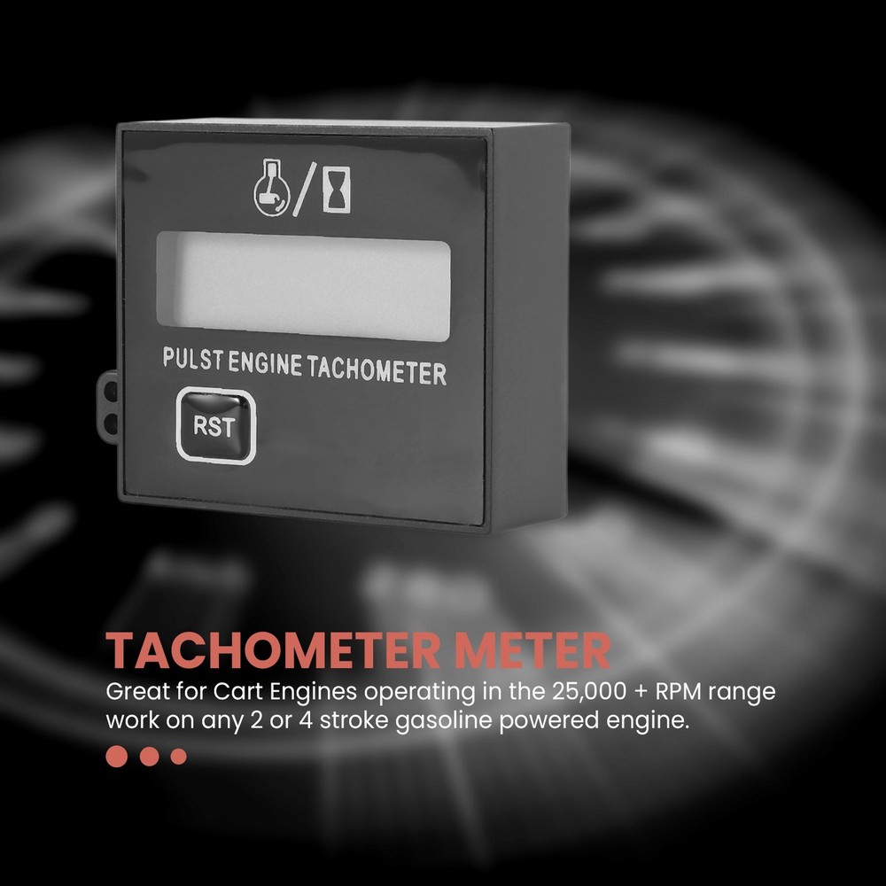 Gasoline Digital Engine Tachometer Inductive Pulse Tachometer with1896