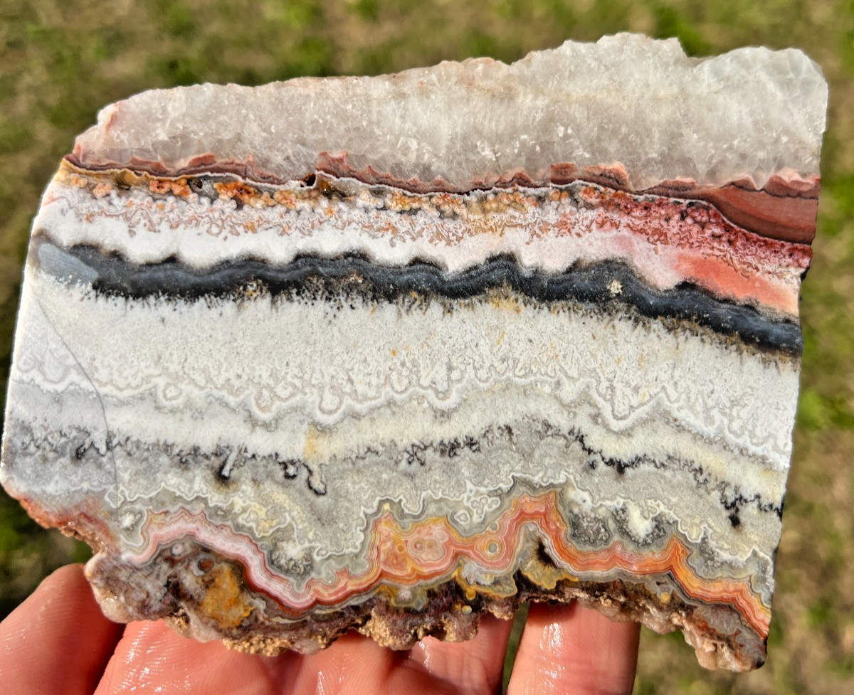 Mexican Crazy Lace Agate Slabs - 309g - 272g