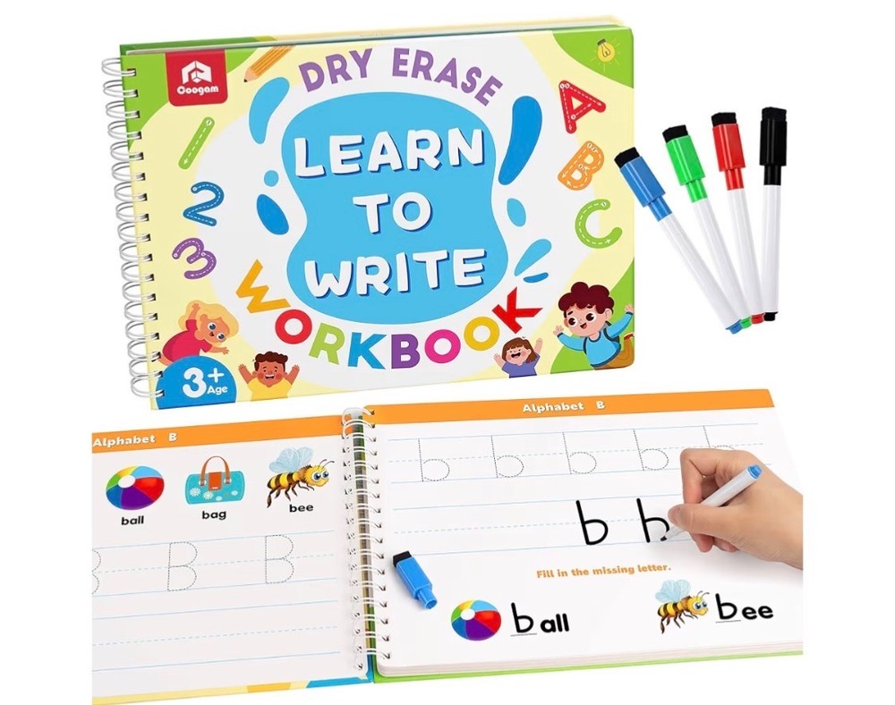 Learn to Write Workbook, Numbers Letters Practicing Book, ABC Alphabet Sight Wor