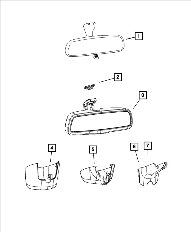Genuine Mopar Mirror Cover 68306543AB