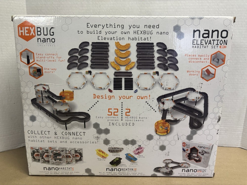 Hex Bug Nano Elevation Habitat Set 52 Pieces & Two Mutant Specimen EUC