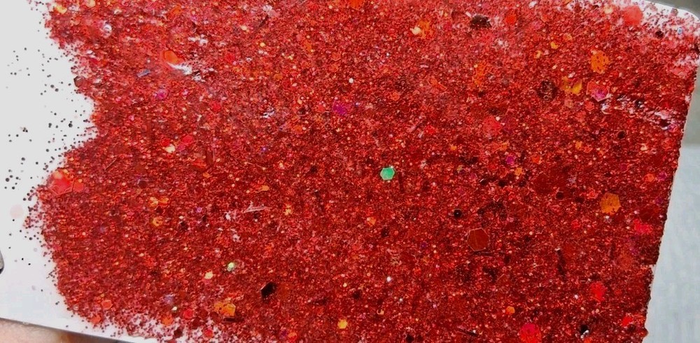 1 TSP Chunky Glitter Mix, RED