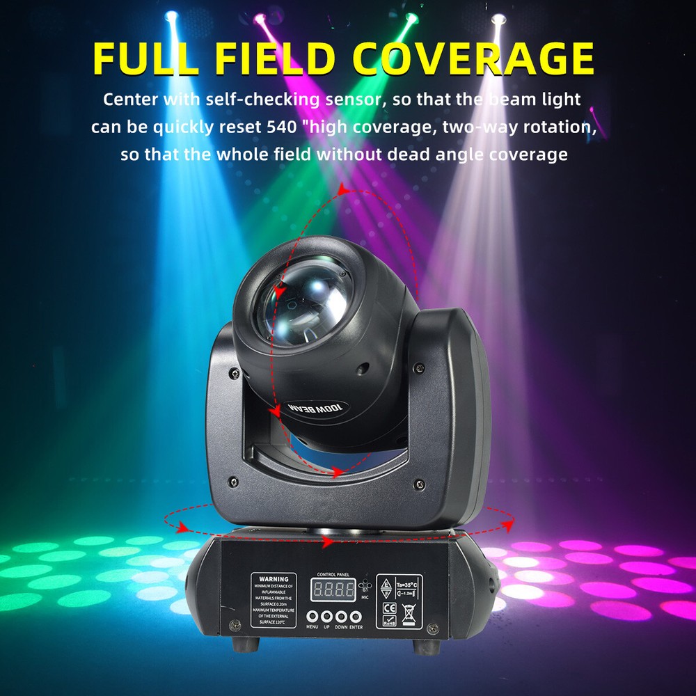LED 100W Beam Moving Head Light Mini Sharpy DMX DJ Stage Light