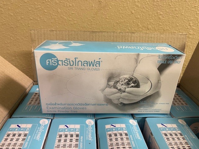 NITRILE GLOVES 4 Mil Case of blue nitrile gloves 1000 pcs Non Medical MEDIUM