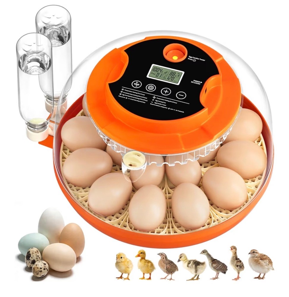 18 Egg Incubators For Hatching Eggs Auto Egg Turning & Humidity Control