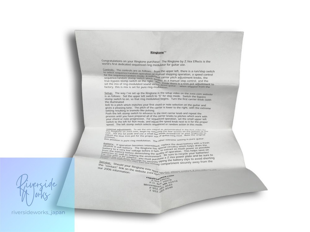 Z.VEX Ringtone Effects Pedal Used JP