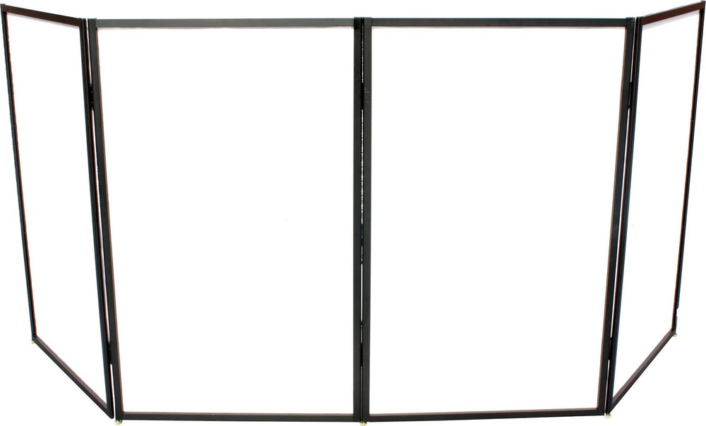 5 Panel Black Frame DJ Facade W-Stainless Quick Release 180 Deg. Hinges