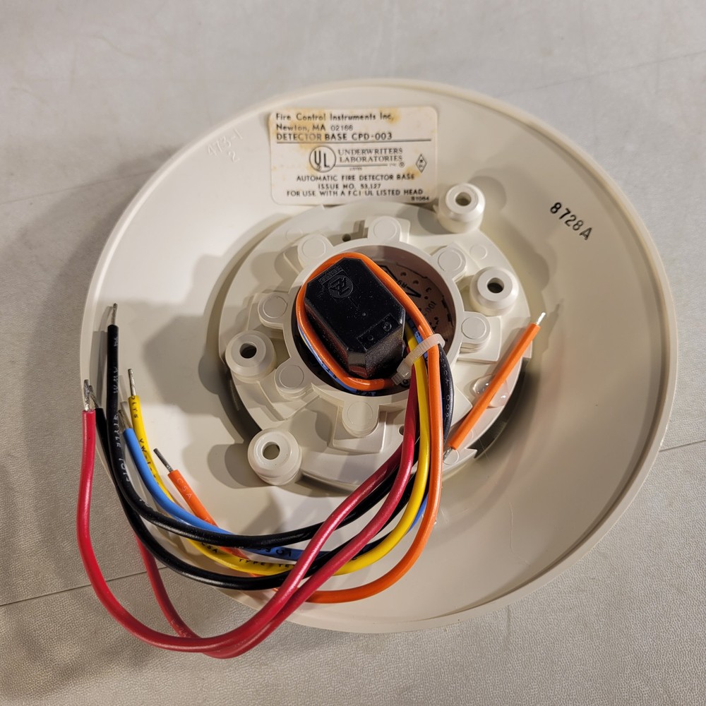 FCI CPD-003 Detector Base Mount Automatic Fire Detector Base Fire Control