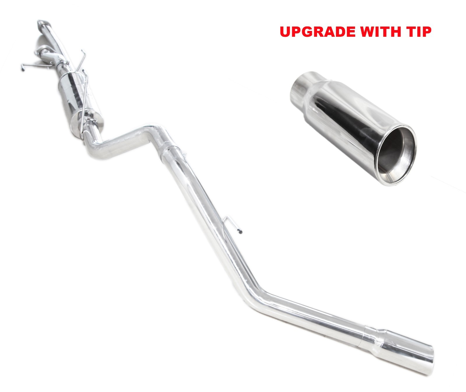 3"SS Catback Exhaust fit 2009-2021 Toyota Tundra Crew Cab 4.6L 5.7L V8 with Tip
