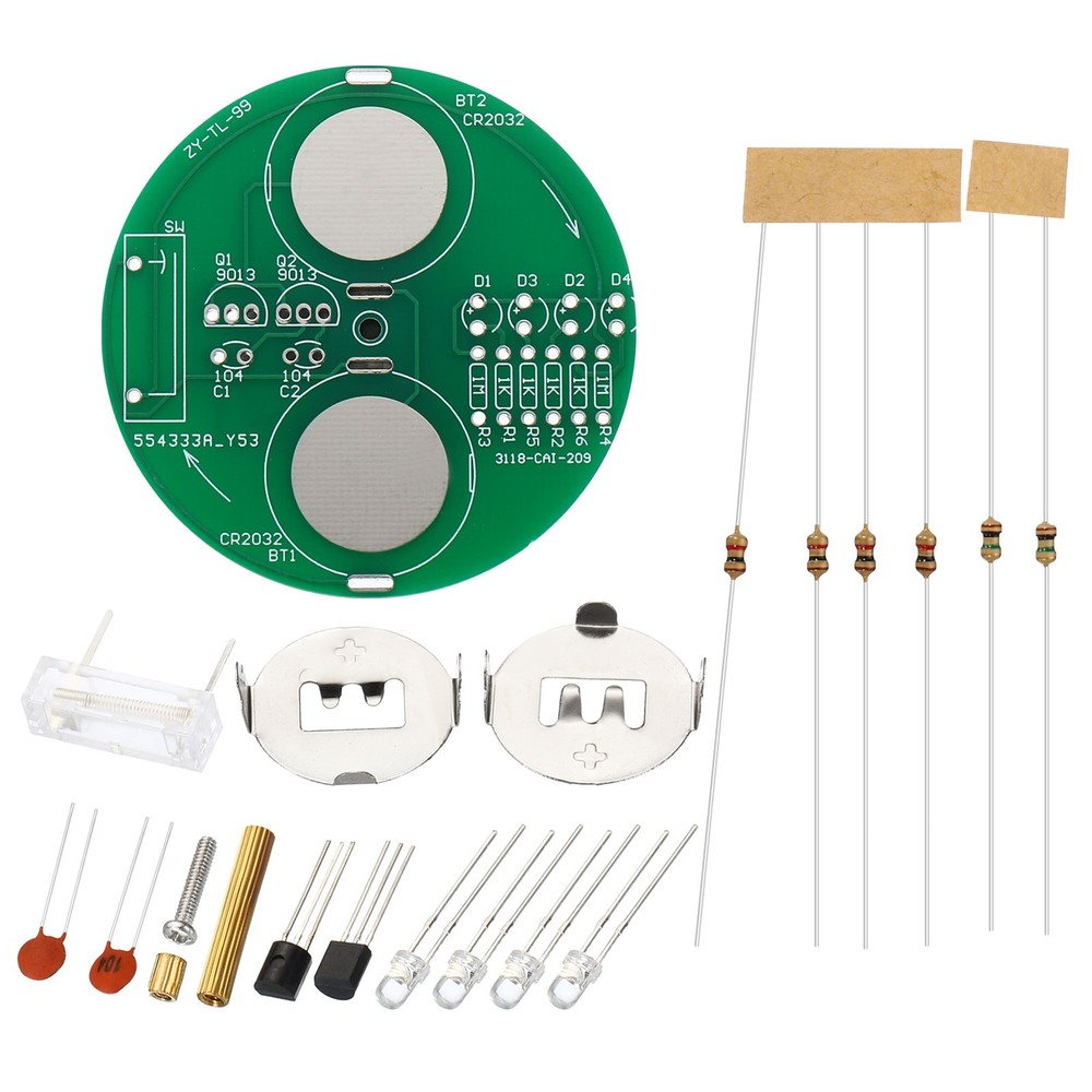 Soldering Practice Board, 4 Set Electronics PCB Board DIY LED Rotary Gyroscope