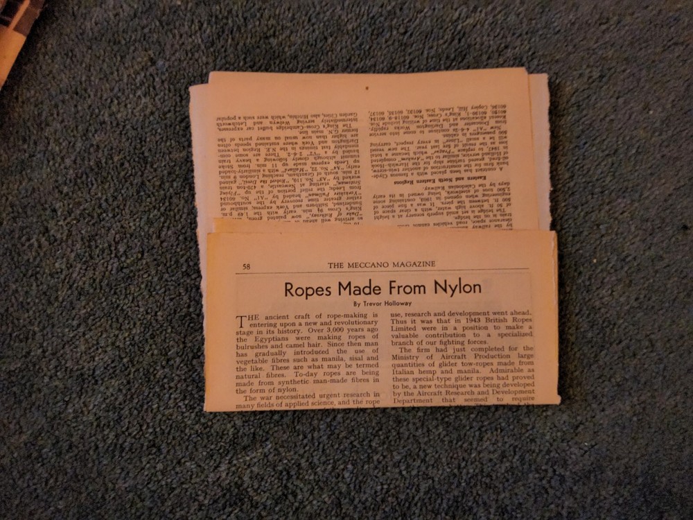 Xm54  Ephemera 1949 Article British Ropes Limited Leith