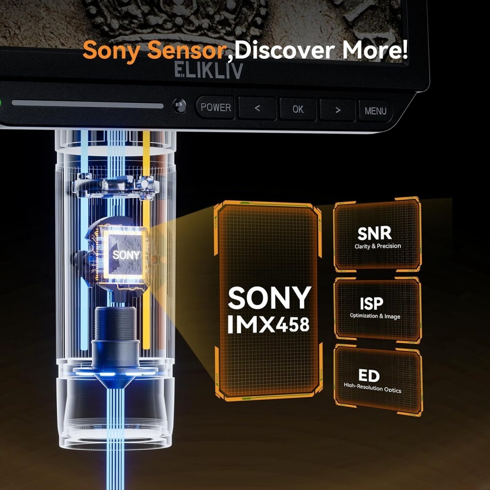 Elikliv 4K Soldering Digital Microscope 2000X 10.1'' 52MP Entire Coin Microscope