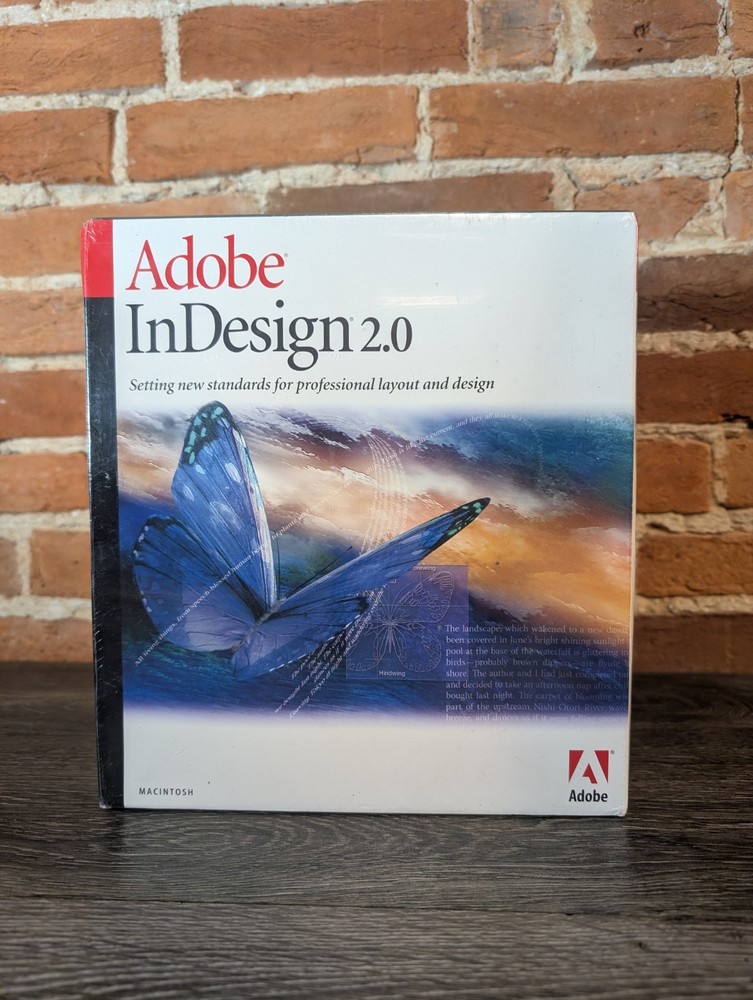 Adobe InDesign 2.0 Complete Software New In Box ~ Macintosh ~ Sealed