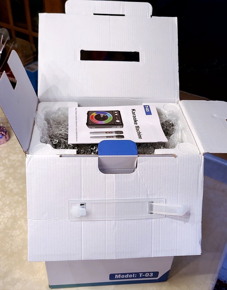 VOSOCO Karaoke Machine, Portable Bluetooth Speaker with 2 Wireless Microphone