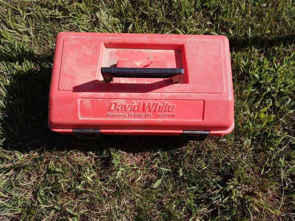 David White LP6-20 Surveyor Leveling Scope, Case, Tri-Pod Stand, Ruler