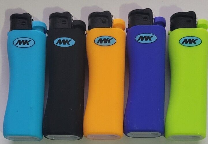 MK Grip Pro Refillable Butane Cigarette Lighter MultiColor 5 Count