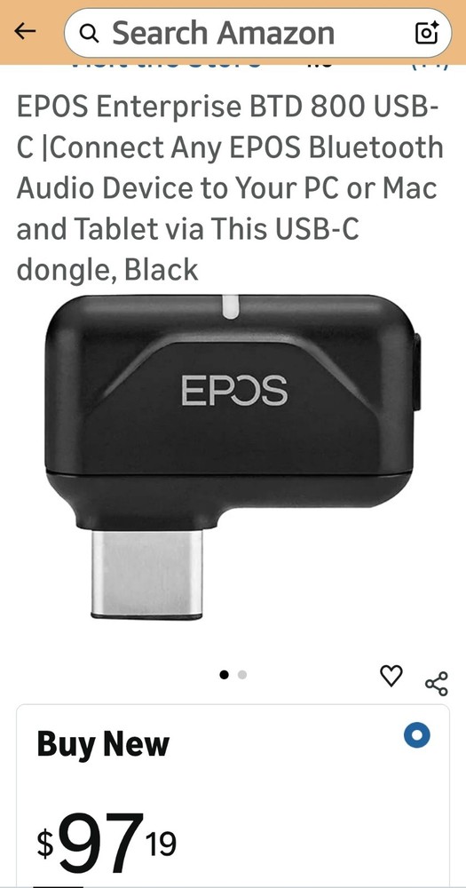 EPOS BTD 800 USB-C Audio Receiver