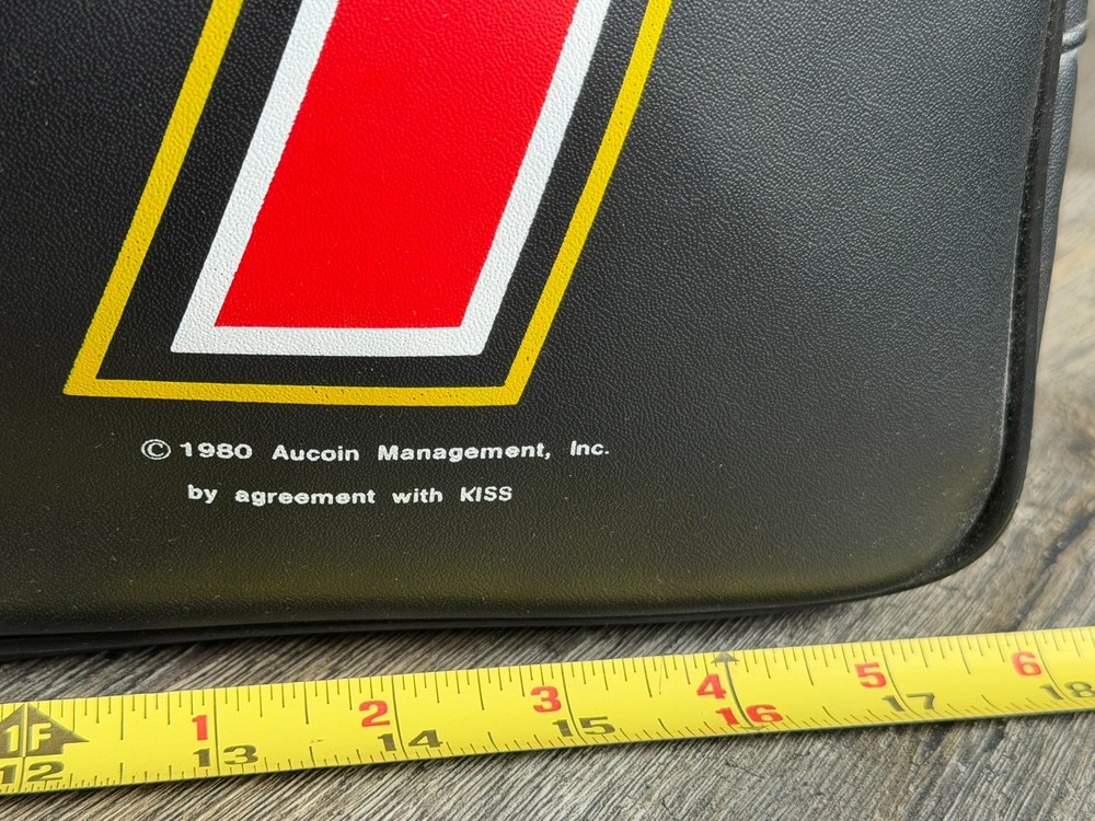 KISS Leather Bag 1980 Australia Unmasked UNUSED Vintage Kiss Aucoin Memorabilia
