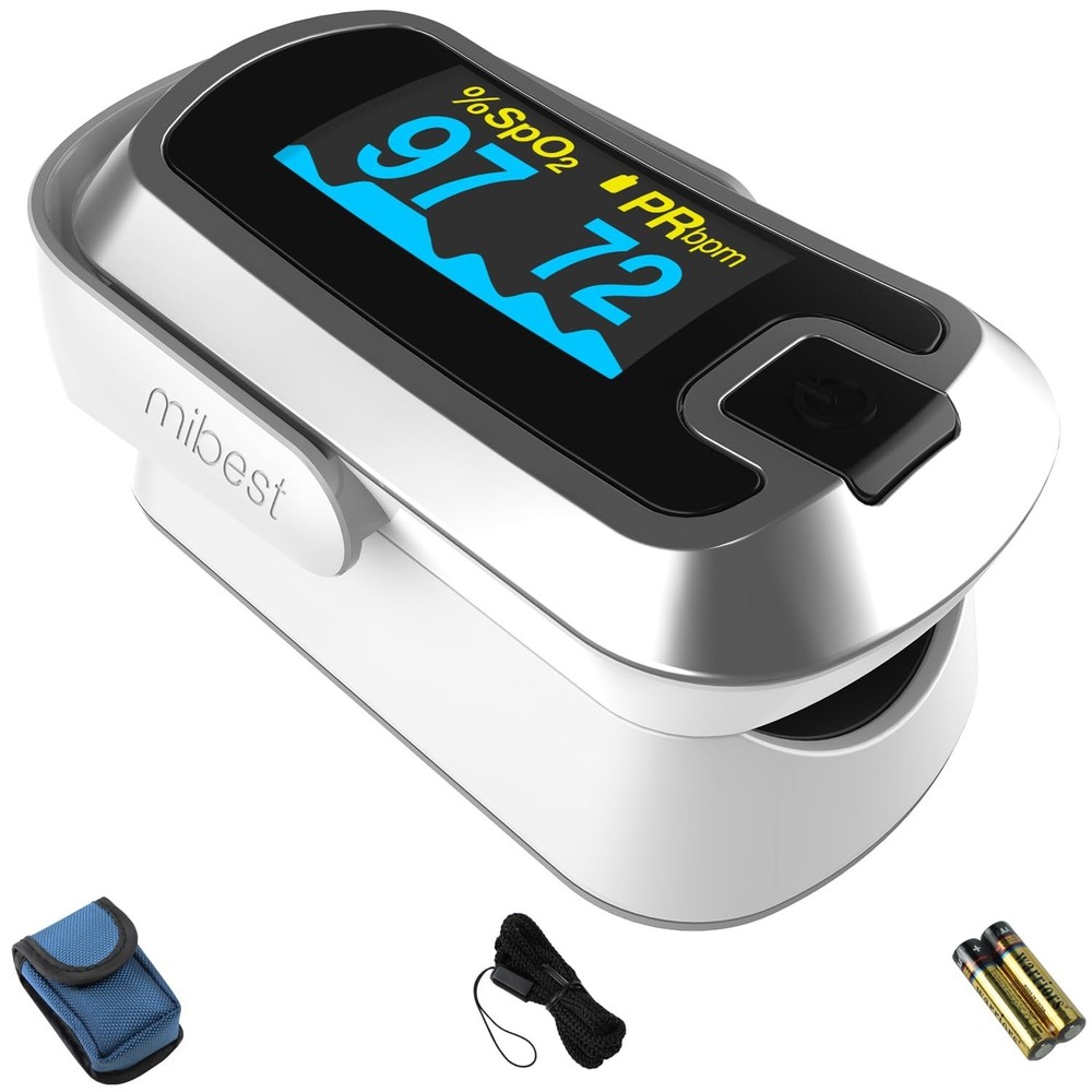 Portable Finger Pulse Oximeter - Easy One Button Operation
