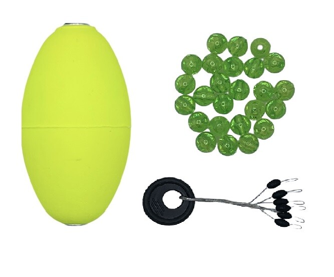 THEJIGSTOP Slip Float kit, INCLUDES Float, 6 Beads / Bobber Stop float fishing
