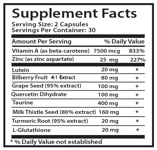 Grape seed extract for eyes - MAXIMUM VISION SUPPORT - Eye care 1Bot 60Caps