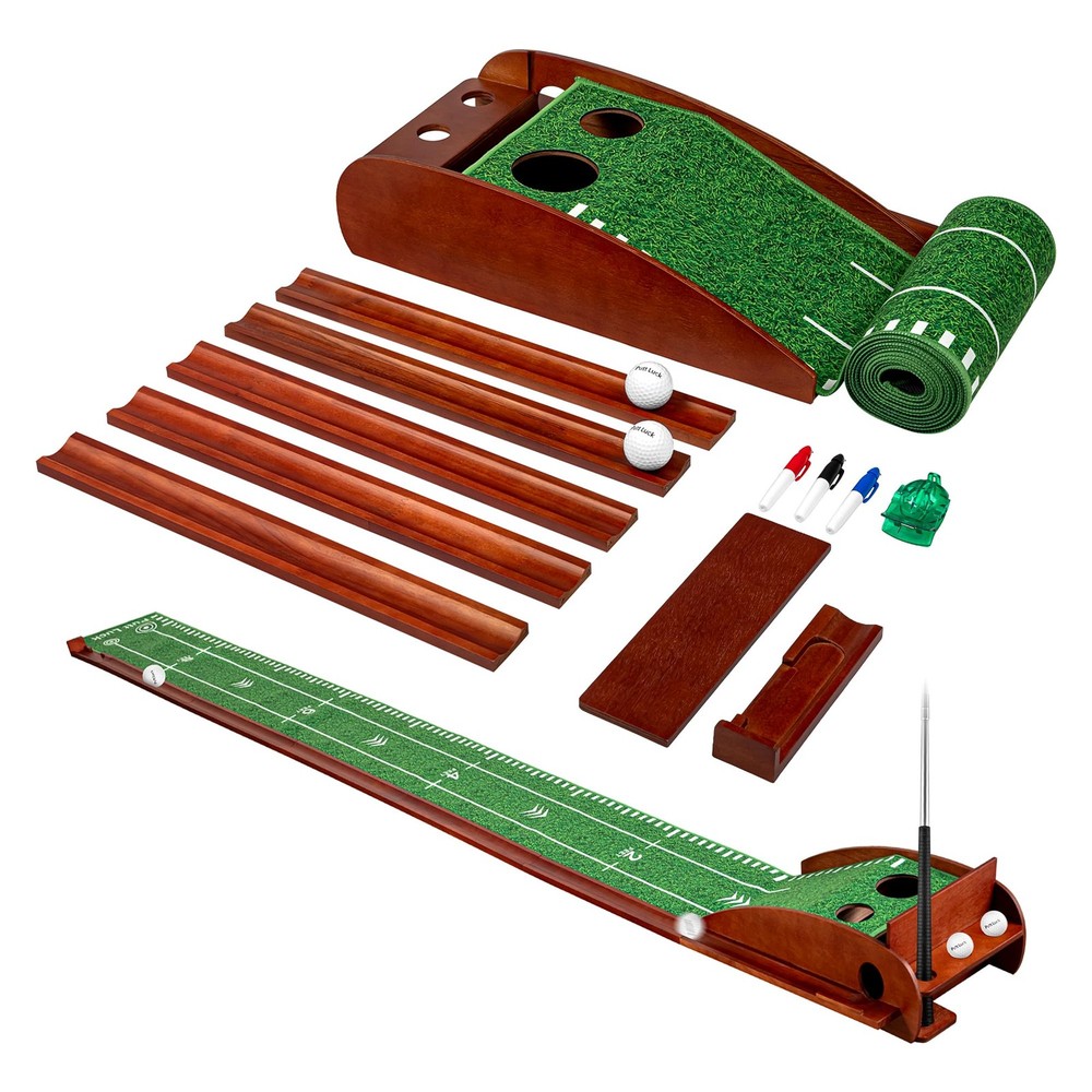 Putting Green Indoor with Automatic Ball Return – Golf Putting Mat with Putte...