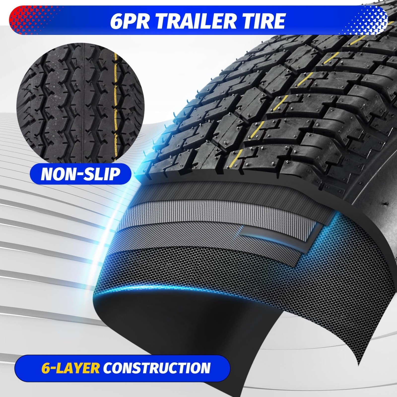 2-Pack 4.80x12 Trailer Tires & Wheels 5-Lug on 4.5" Bolt Pattern 12" Rim 4.80-12