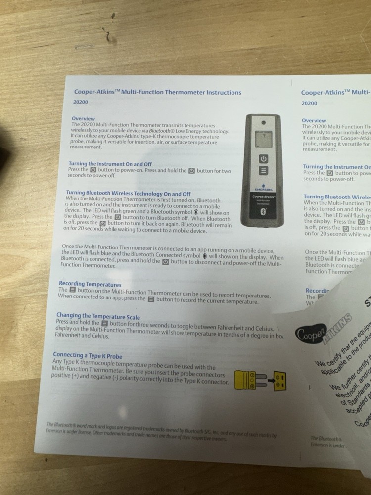 Cooper-Atkins 20200 Multifunction Thermometer