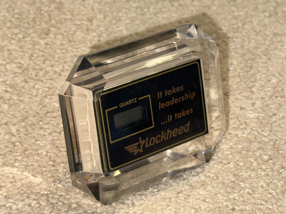 Lockheed Quartz Acrylic Digital Clock