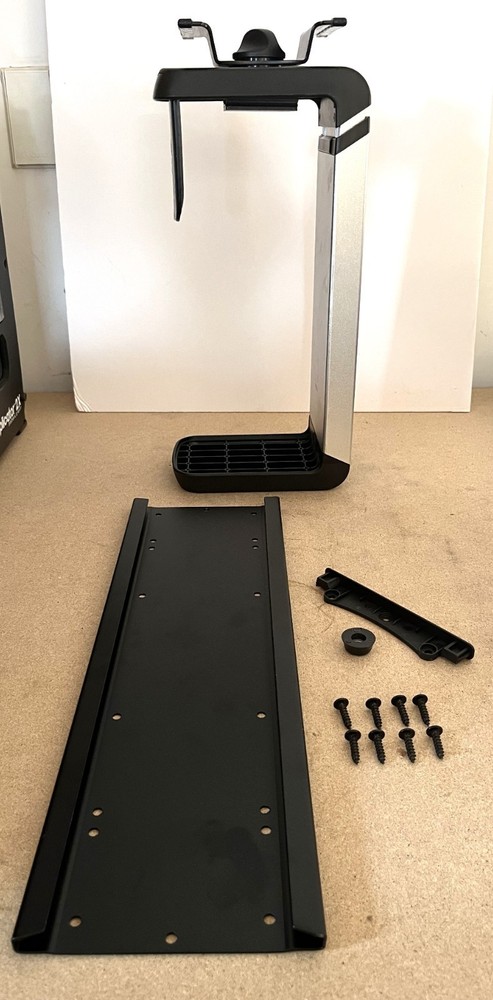 Humanscale CPU600 Adjustable Under-desk CPU Holder Black/Silver with mount Plate