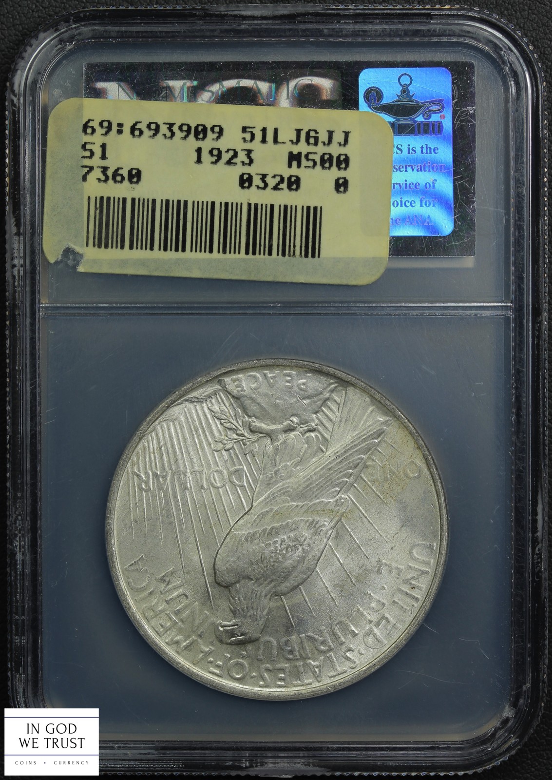 1923 Binion Hoard Peace Silver Dollar $1 NGC/NCS Genuine