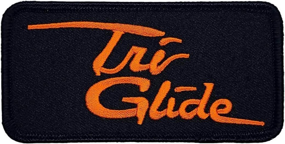 Embroidered Tri Glide Biker Chopper Patch | 2PC IRON ON SEW 4"X 2"
