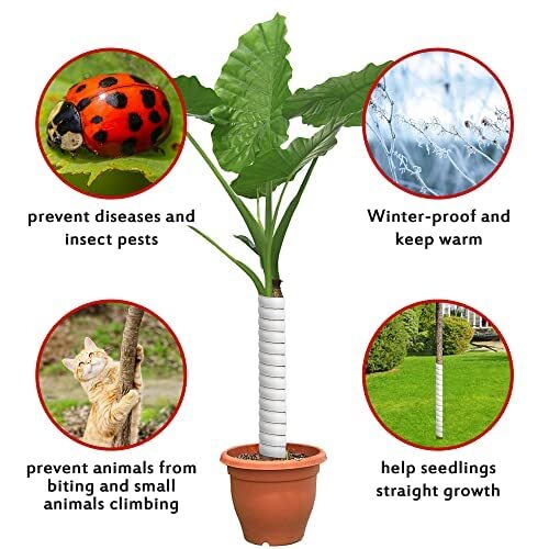 6 Pcs Plastic Spiral Tree Trunk Protector Tree Bark Wrap Guard Protect From Deer