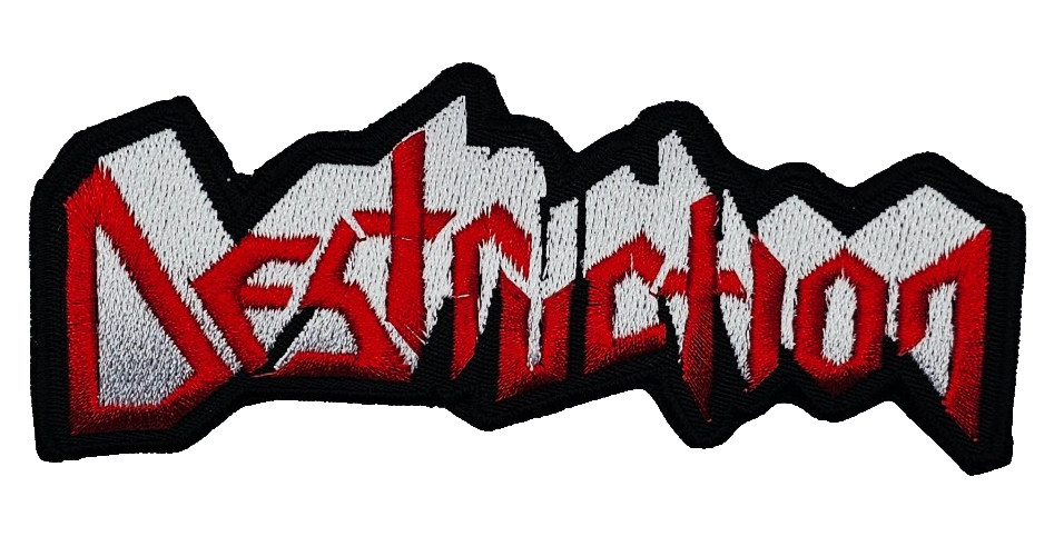 DESTRUCTION LOGO (shaped border) EMBROIDERED PATCH
