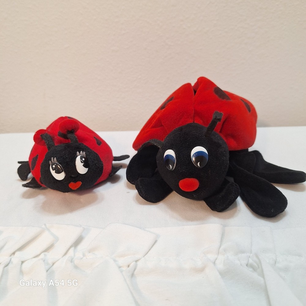 Ladybug Hand Puppet Plush Creations 1993 And Small Plush Ladybug Stuffins 1998