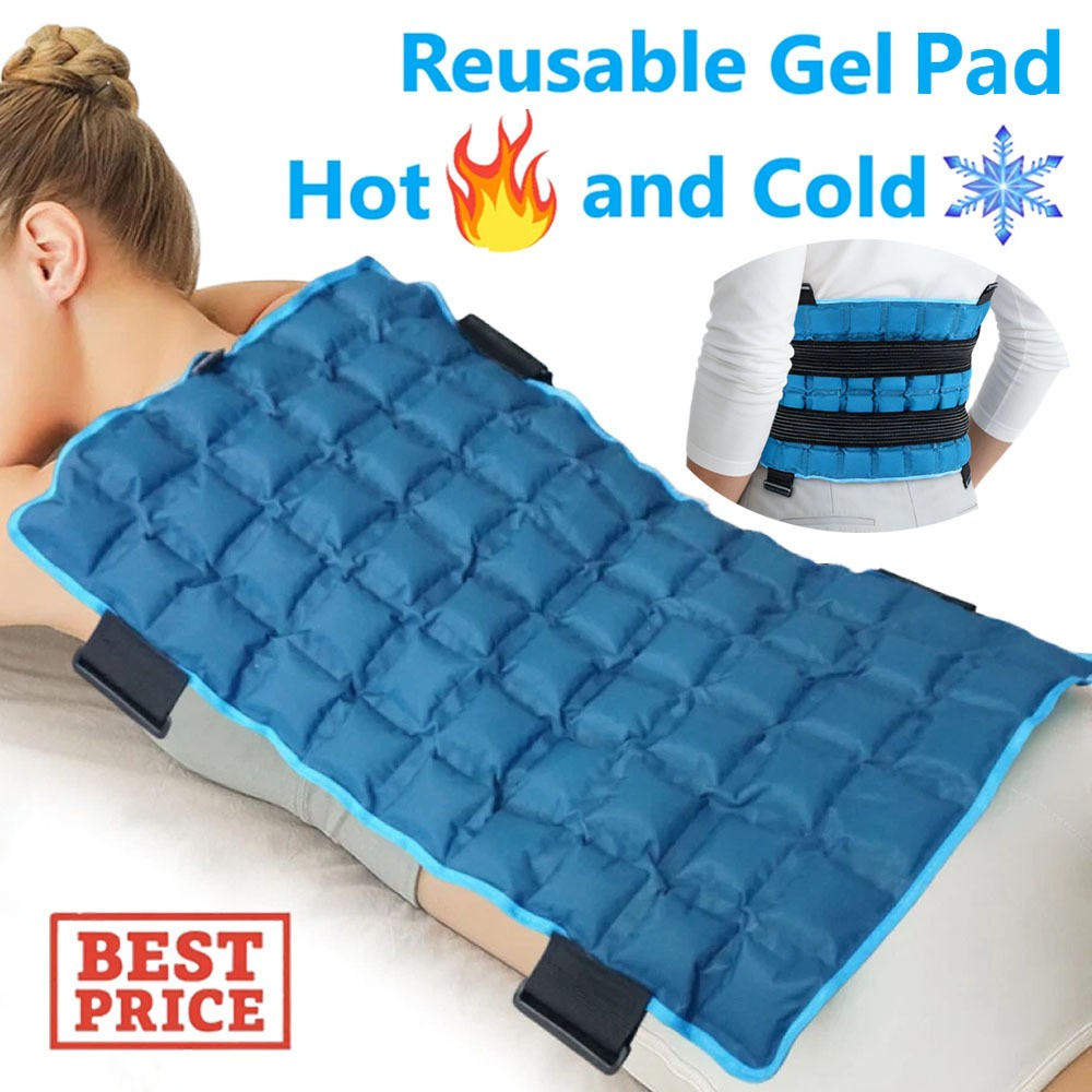 Reusable Ice Gel Pack Hot & Cold Therapy Heat Wrap Pad for Back Waist Hip Knee