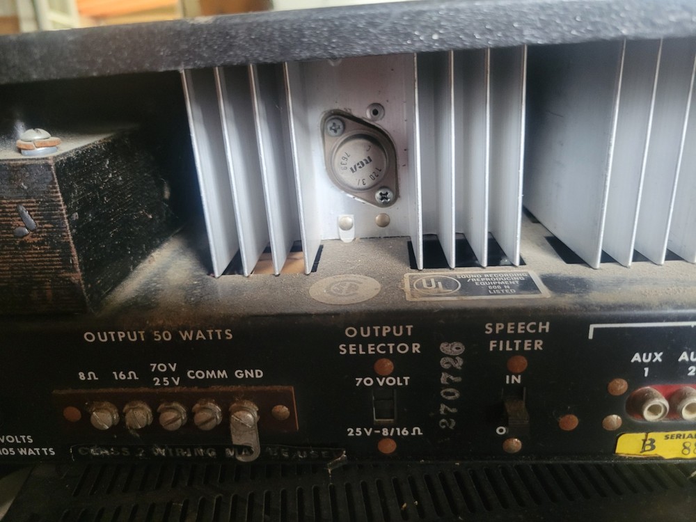 Dukane Solid State 50 Watt Amplifier 1A778 for repair
