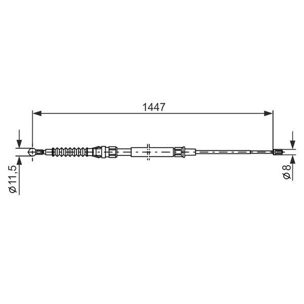 Bosch Brake Cable Bc792 - 1987477958 - Single - Precision German Engineering
