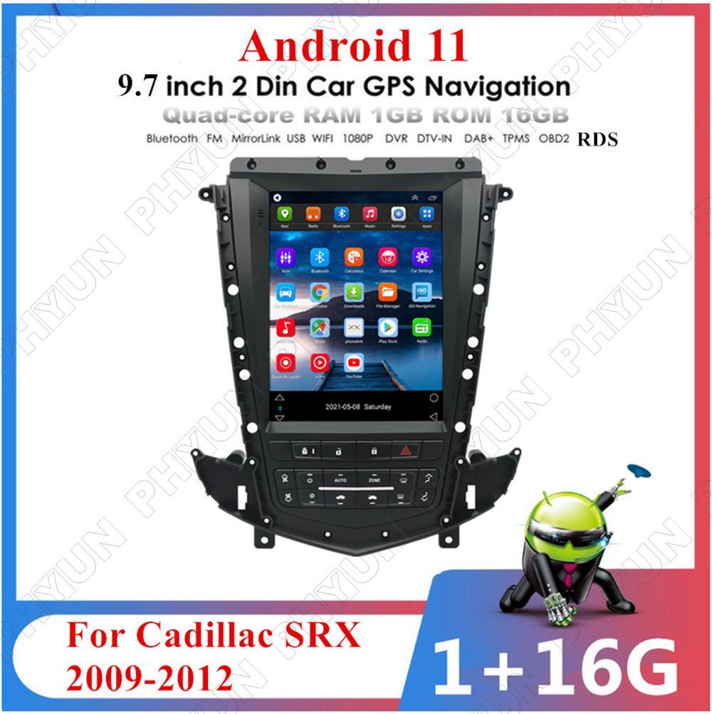 9.7'' Vertical Stereo Radio Android 11 GPS Head Unit For Cadillac SRX 2009-2012