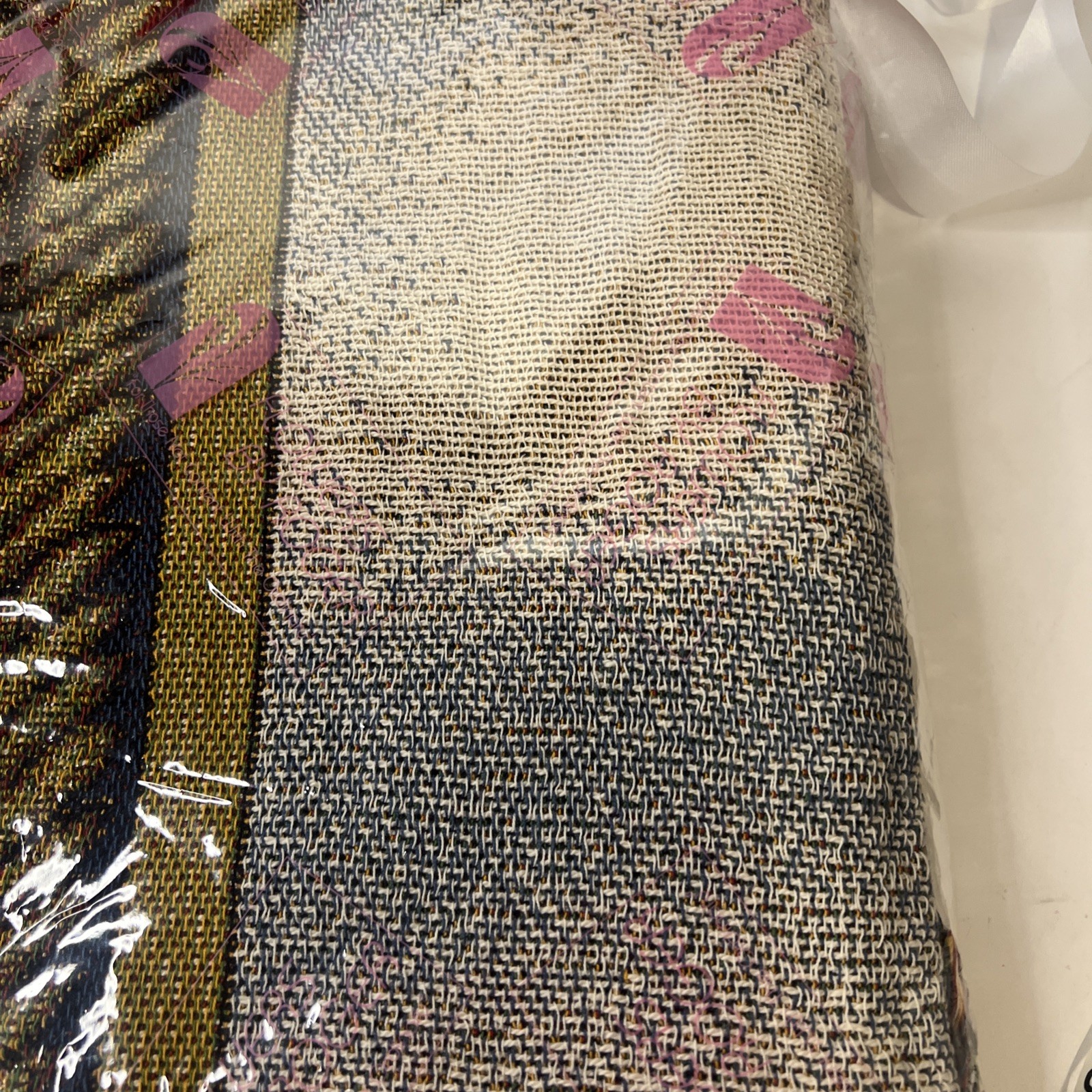 NEW Woven Tapestry of the 23rd Psalm 60"x50" Christian Prayer Lamb Blanket Decor