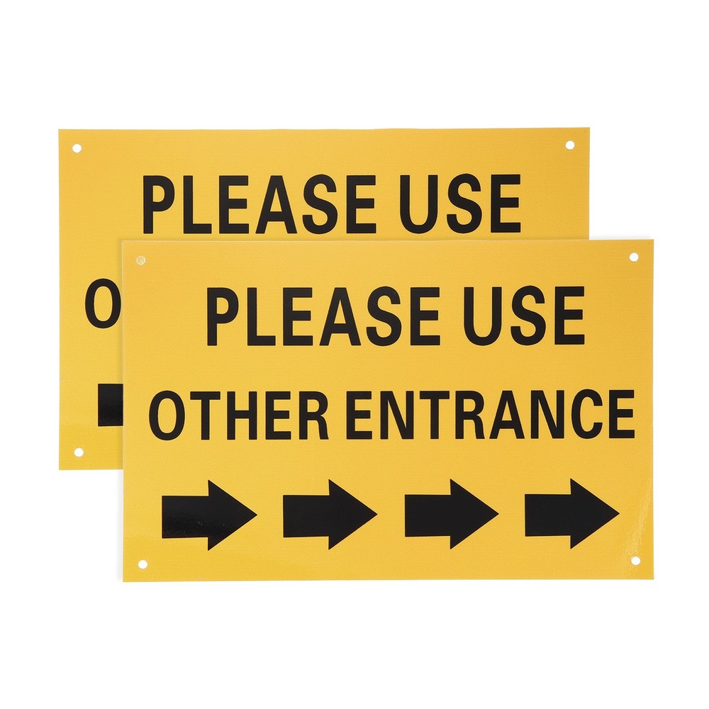 "2 Piece Sign \"Use Input\" Right Arrow G/W"
