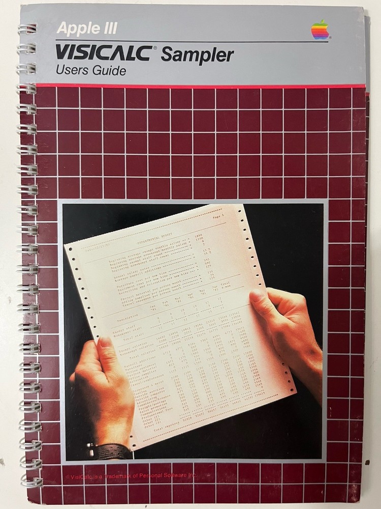 Vintage 1981 Apple III Visicalc Sampler User’s Guide