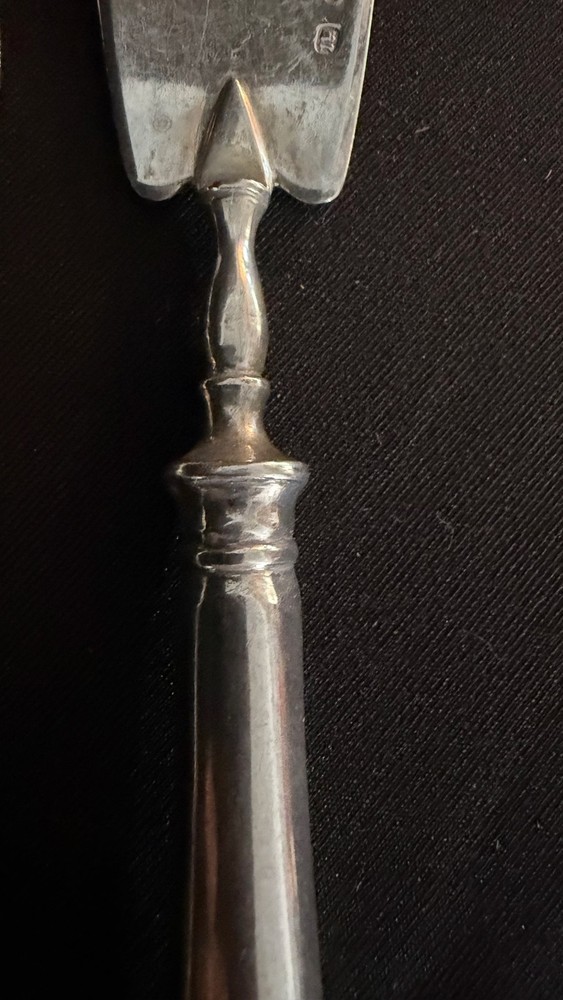 Antique Russian 84 Silver Pastry Server and Fork Set. Solid Silver 875 fine