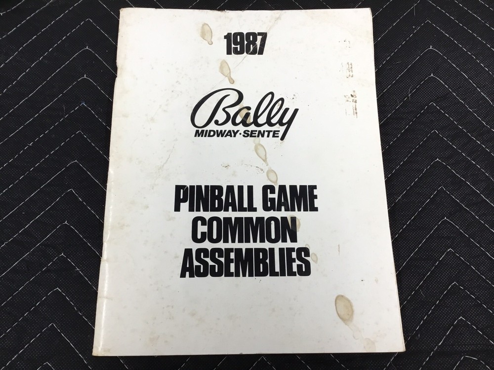 Bally 1987 Pinball Game Common Assemblies Manual
