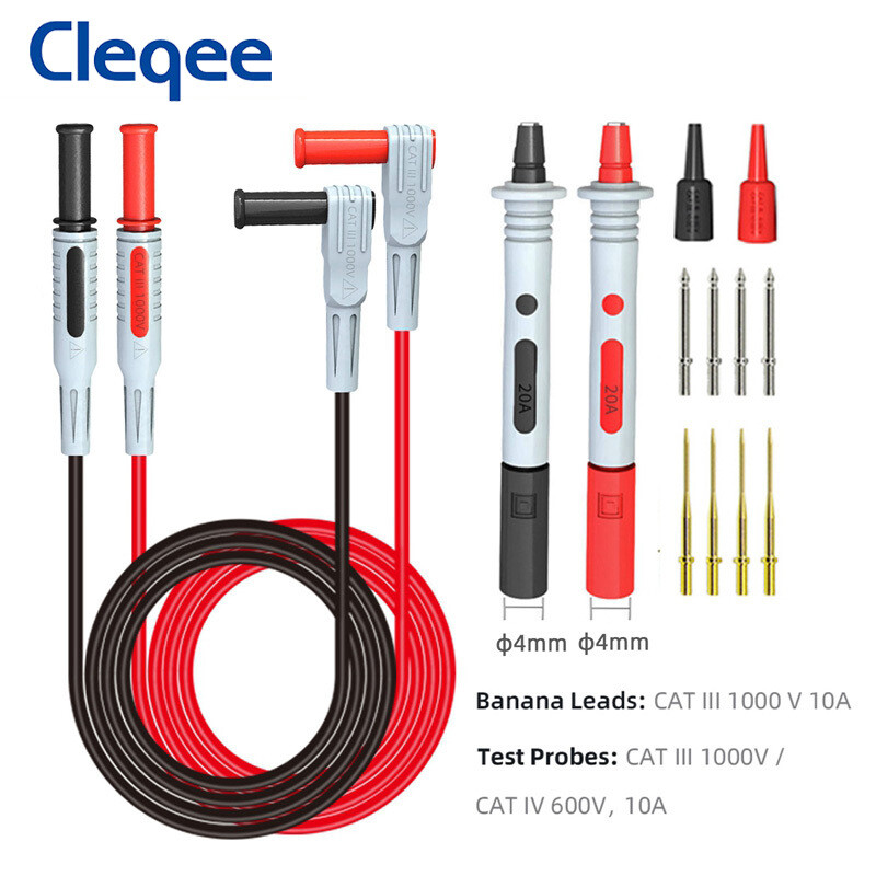 Back Probe Set Multimeter Test Leads Kit with Replaceable Probes Set Banana Plug