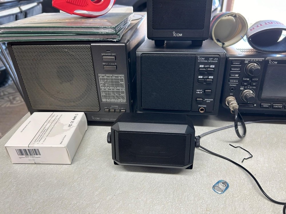 NEW External Communications Speaker 8 Ohms 4.5" with 6ft Cable & Mount Bracket
