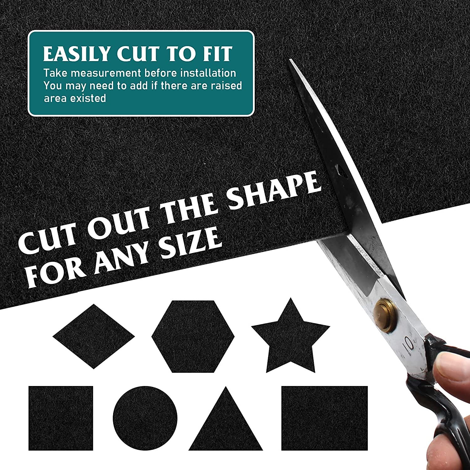 80"×40" Car Woofer Speaker Box Black Carpet Audio Wrap Trunk Liner Upholstery