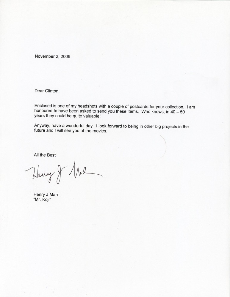Henry J. Mah - TSL Dated 2006