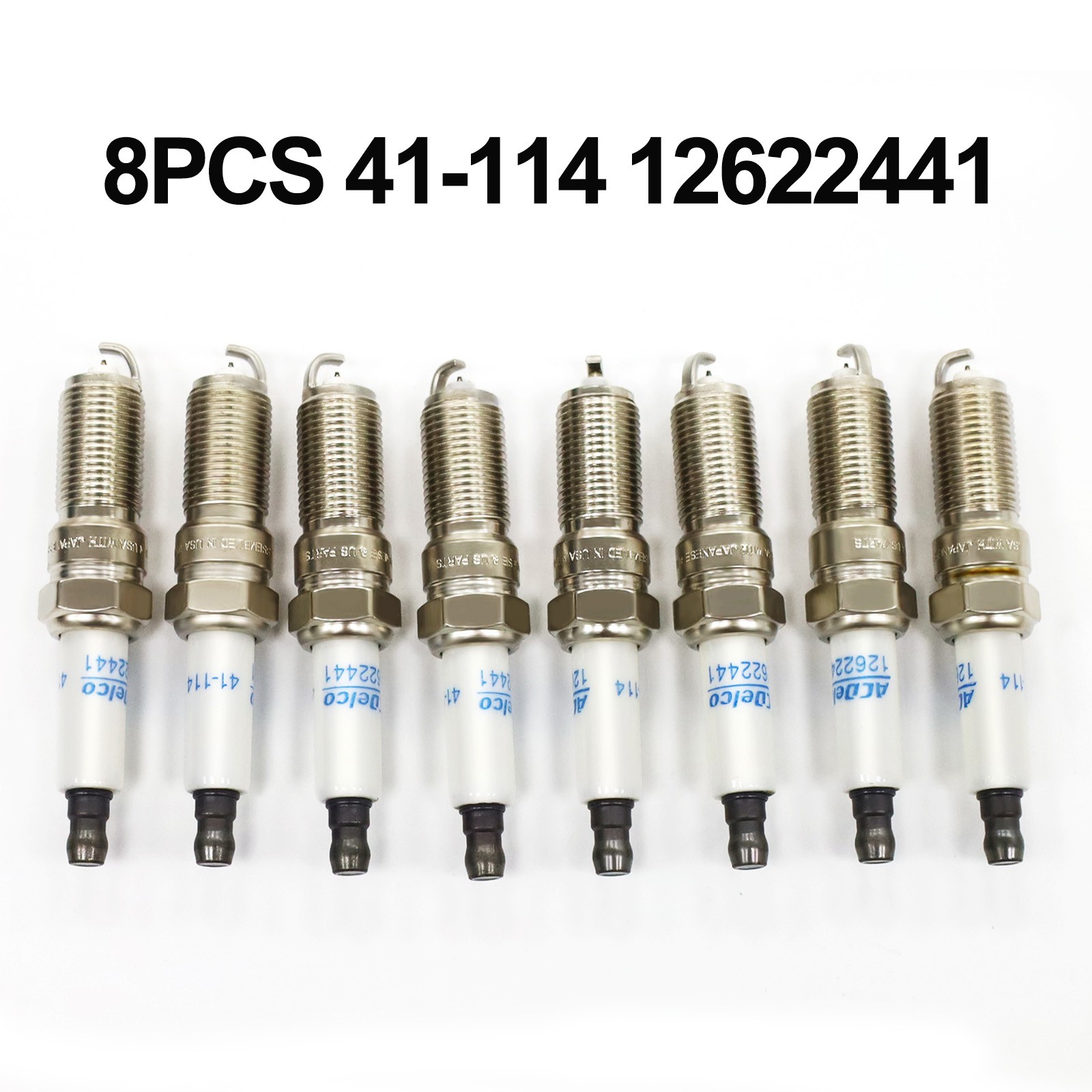 8set 41-114 Iridium Spark Plugs ACDELCO 12622441 Fit. for Cadillac Chevrolet GMC