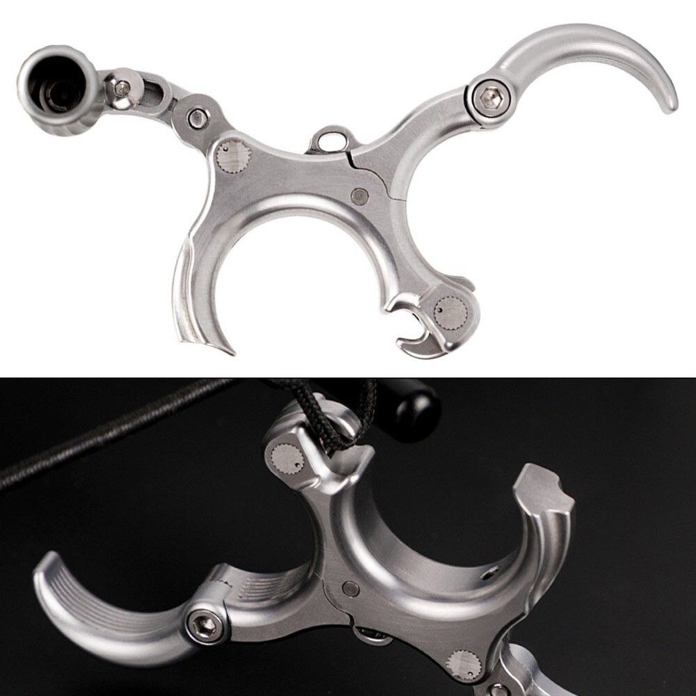 Enhanced Accuracy,with Adjustable Stroke Archery Release Three Four Finger Grip